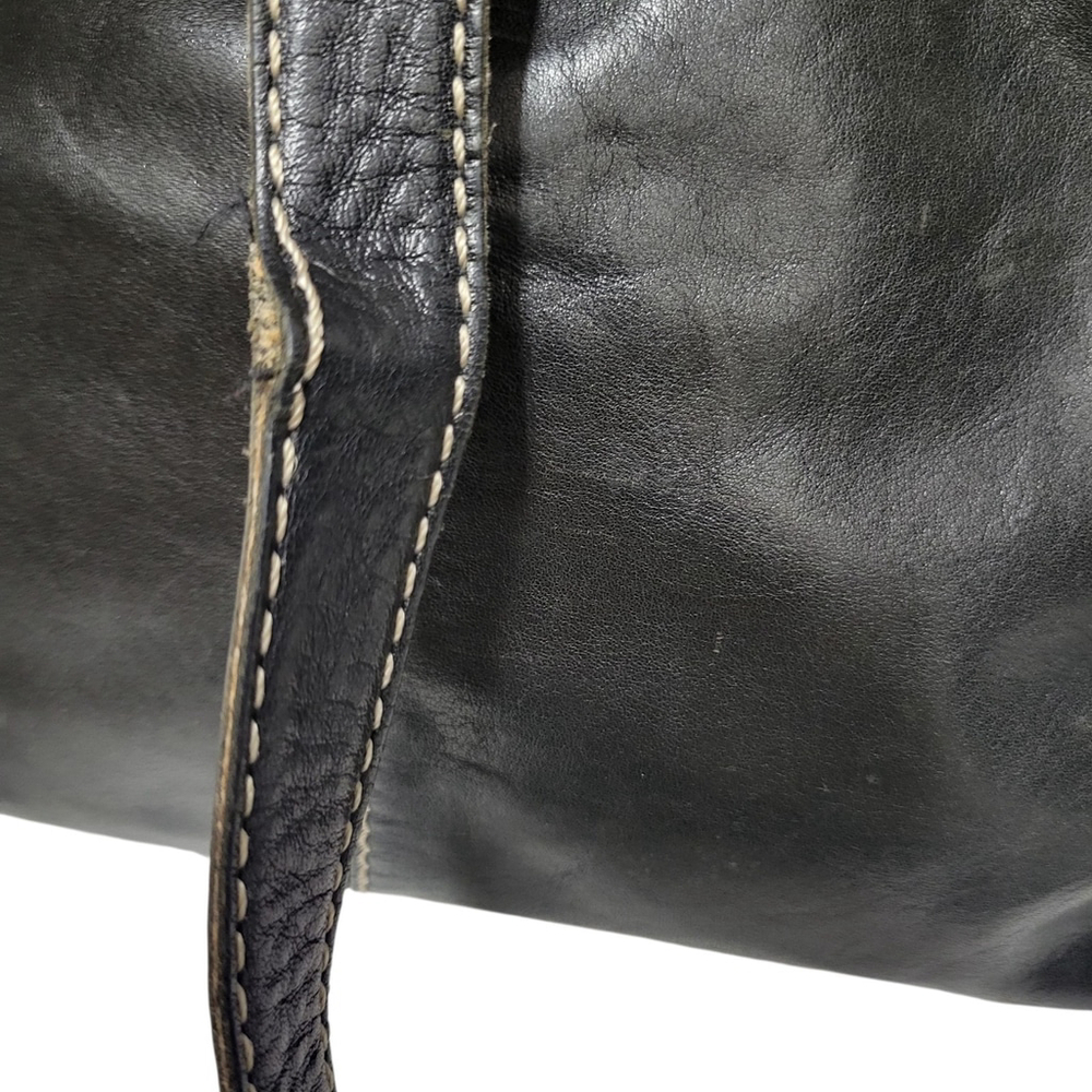 Michael Kors Women's Brookville Drawstring Black Shoulder Satchel Bag - Picture 12 of 15